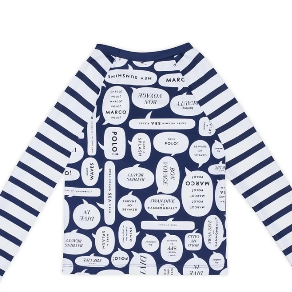 New Kate Spade New York Kids Speech Bubble-Print UPF 50+ Rash Guard NWT 12 Month